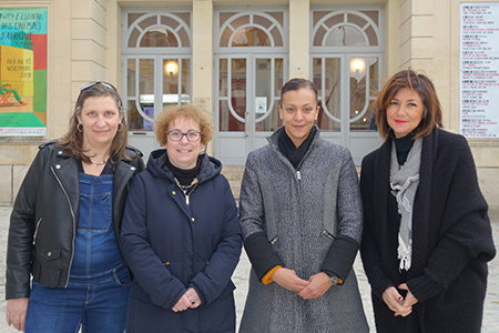 Les agents recenseurs : Delphine MABILAT, Asma BECETTE et Elodie DA SILVA avec la coordinatrice communal Geneviève LINGELBACH