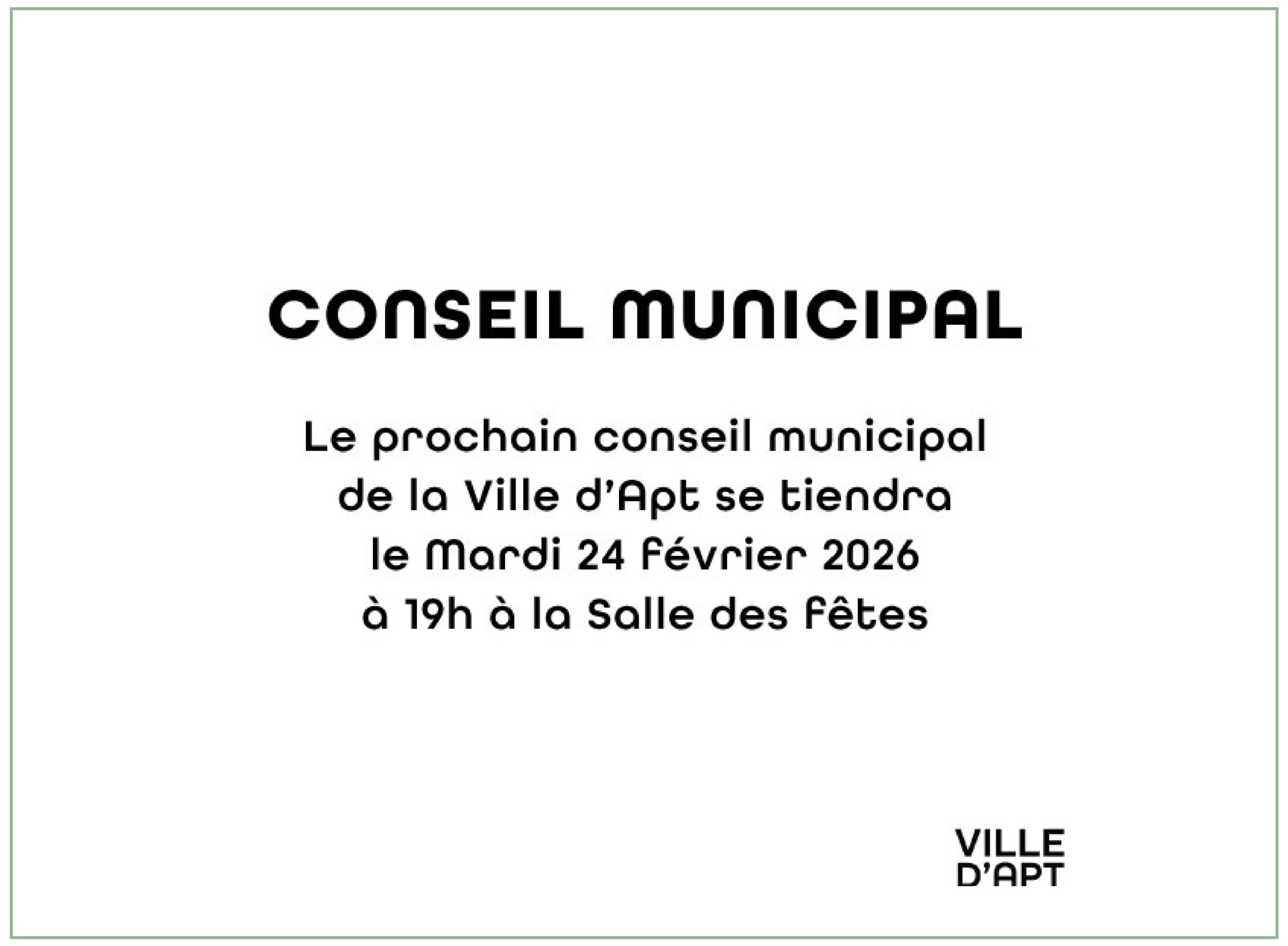 CONSEIL MUNICIPAL