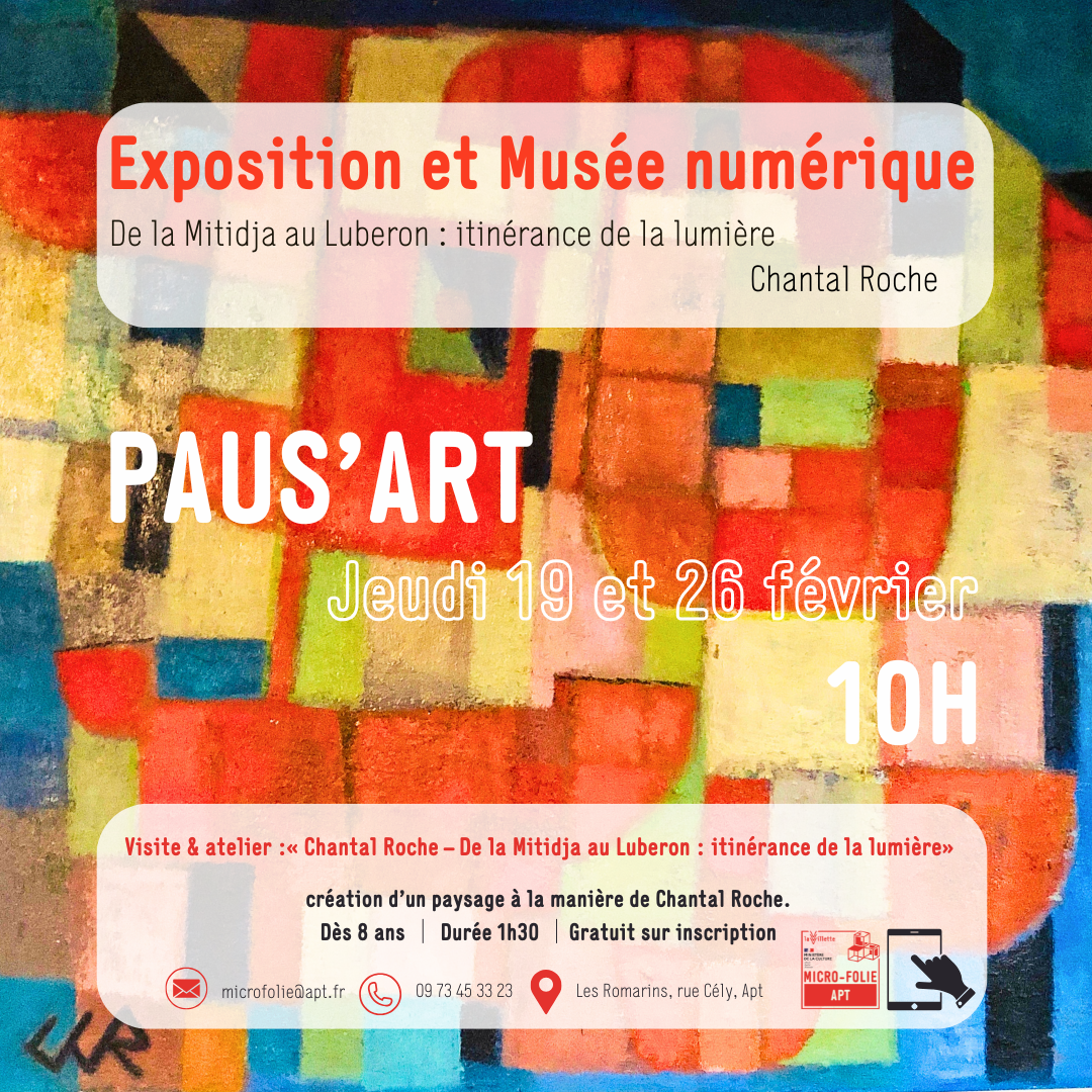 PAUS'ART EN FAMILLE -  Parcours artistique : sur les traces de Chantal Roche 