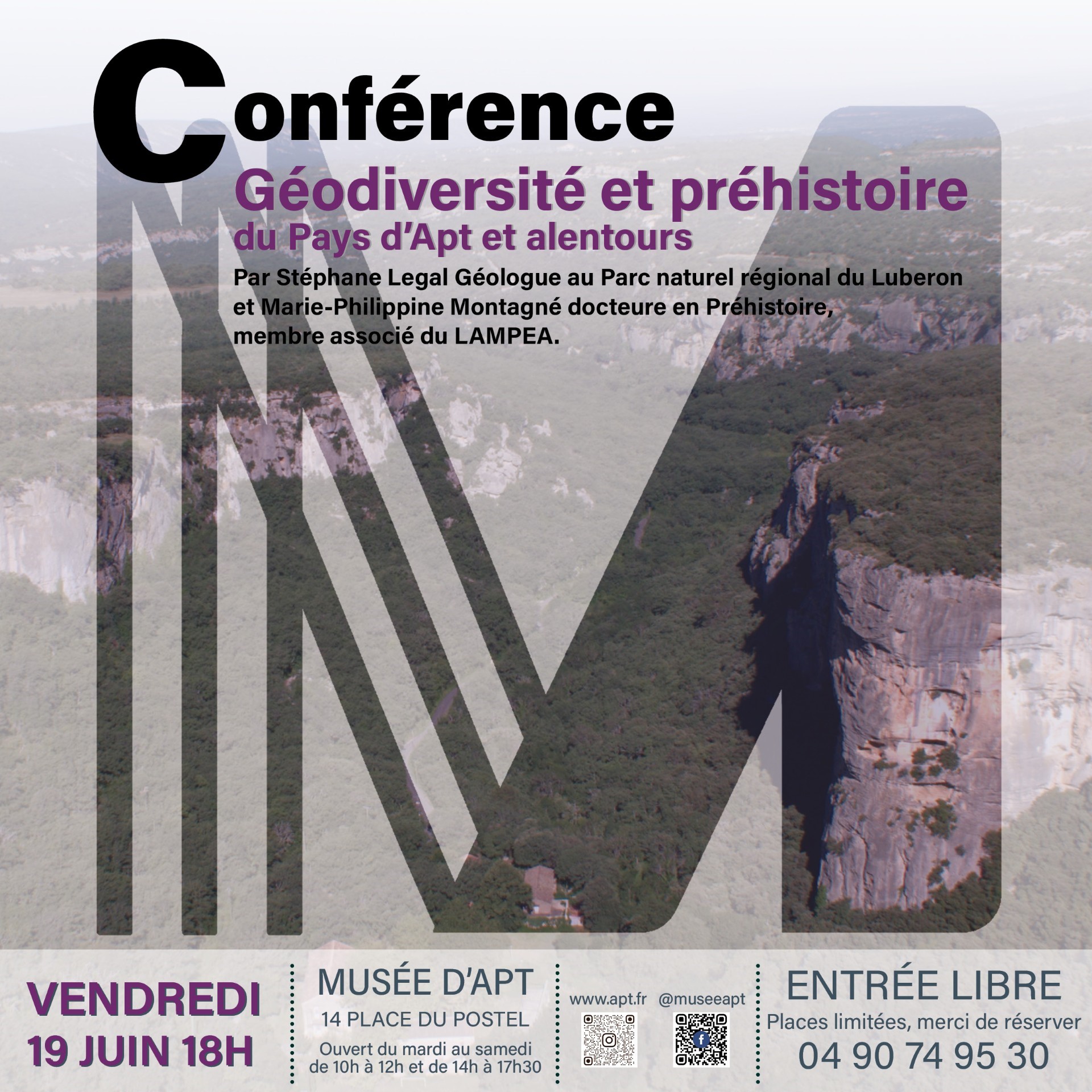 Conférence "Géodiversité et préhistoire du Pays d’Apt et alentours"