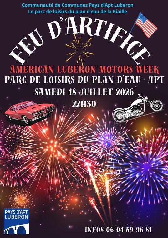 Feu d'artifice à l'occasion de l'American Luberon Motors